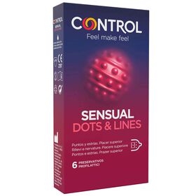 Preservativos Sensual Dots & Lines Control 6 Un
