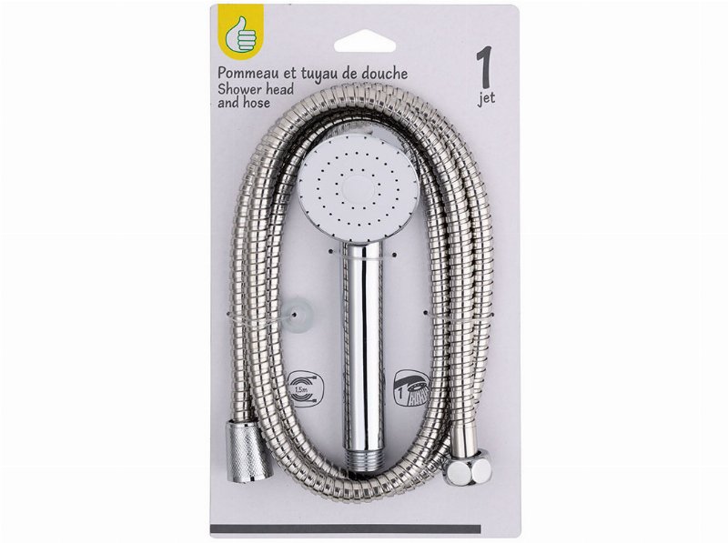 Conjunto Chuveiro Polegar Inox 1.5M