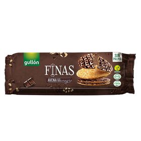 Bolachas Finas Aveia Com Cobertura De Chocolate Negro Gullón 150 gr