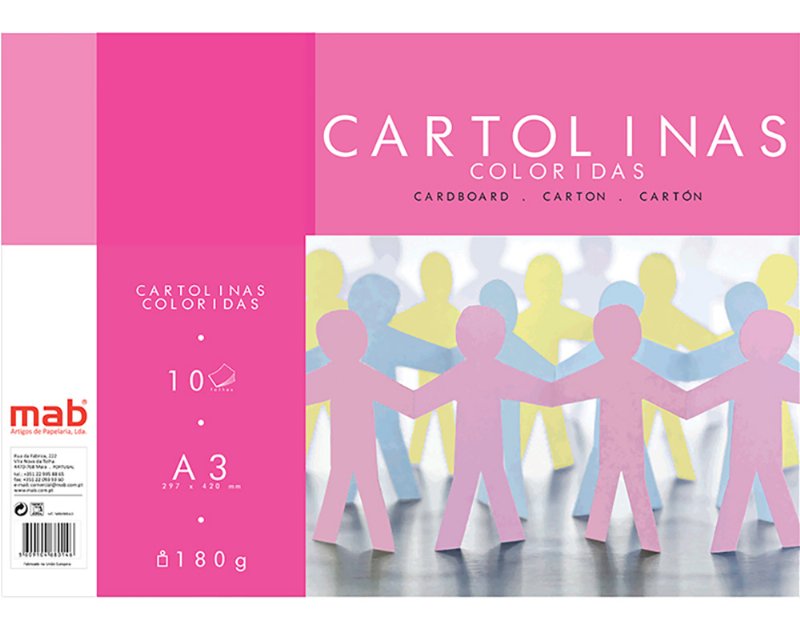 Bloco De Cartolina Mab Cores Sortidas A3 10 Folhas
