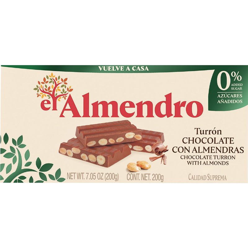 Torrão De Chocolate Com Amêndoas Sem Açúcar 200 g