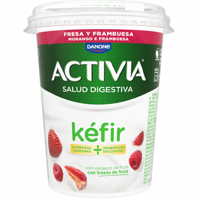 Iogurte Kefir Pedaços Morango E Framboesa Activia Danone 380 gr