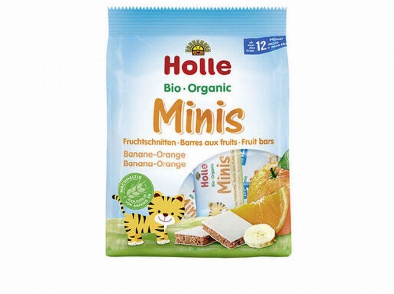 Barra Bio Mini Holle Banana E Laranja 12M 100 g