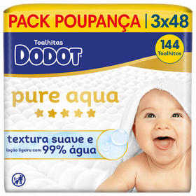 Toalhitas Bebé Pure Aqua Dodot 144 Un (3 X 48 Un)
