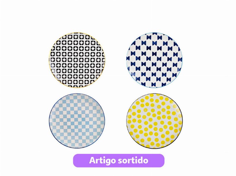 Prato Sobremesa Porcelana Actuel Deco 19Cm Modelos Sortidos