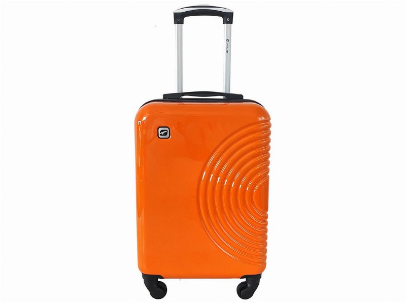 Mala De Cabine Rígida Airport Ring Laranja Com 4 Rodas 55 X 34 X 20 Cm