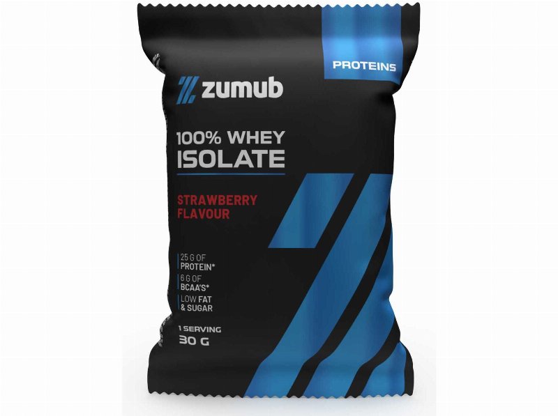 Proteina Whey Zumub 100% Isolada Morango 30 g