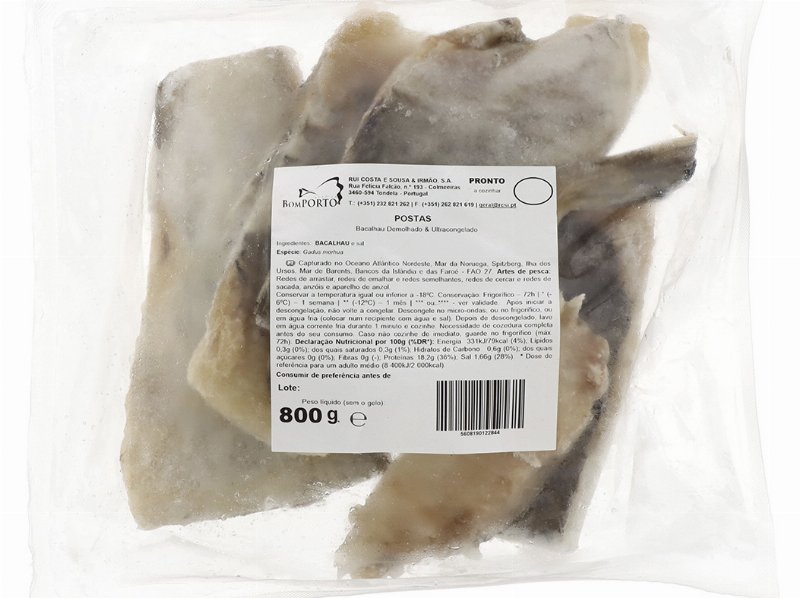 Bacalhau Demolhado Bomporto Postas 800 g #