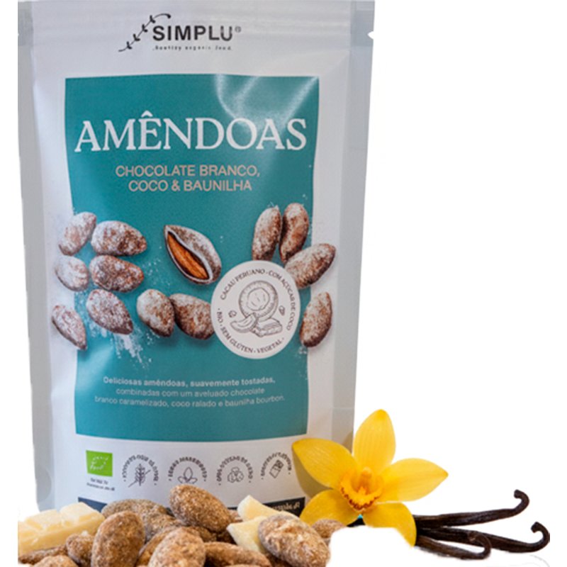 Amêndoas De Chocolate Branco E Coco 100 g