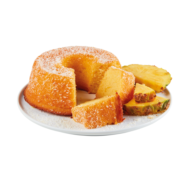 Bolo Redondo De Ananás E Coco Embalado Nossa Padaria 0.5Kg