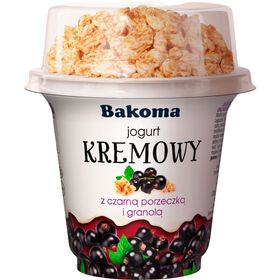 Iogurte Pedaços Kremowy Duo Groselha Preta E Granola Bakoma 230 gr
