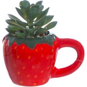 Planta Artificial Vaso Morango Com Asa Kasa