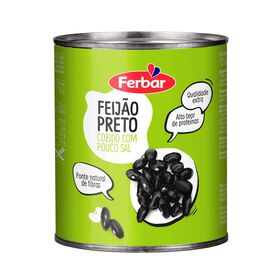 Feijão Preto Cozido Ferbar 820 gr (Peso Escorrido 520 gr)