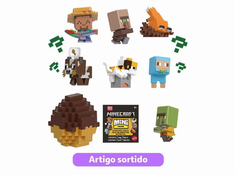 Ovo Spawn Mini Minecraft Modelos Sortidos