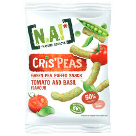 Snacks Salgado Ervilhas Sabor Tomate E Manjericão Sem Glúten Nature Addicts 85 gr