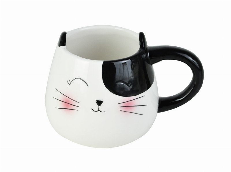 Caneca Porcelana Actuel Forma Gato