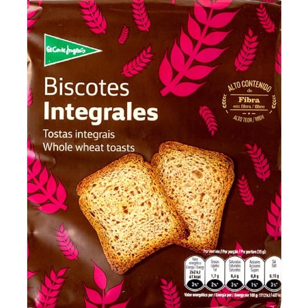 Tostas De Trigo Integrais 225 g