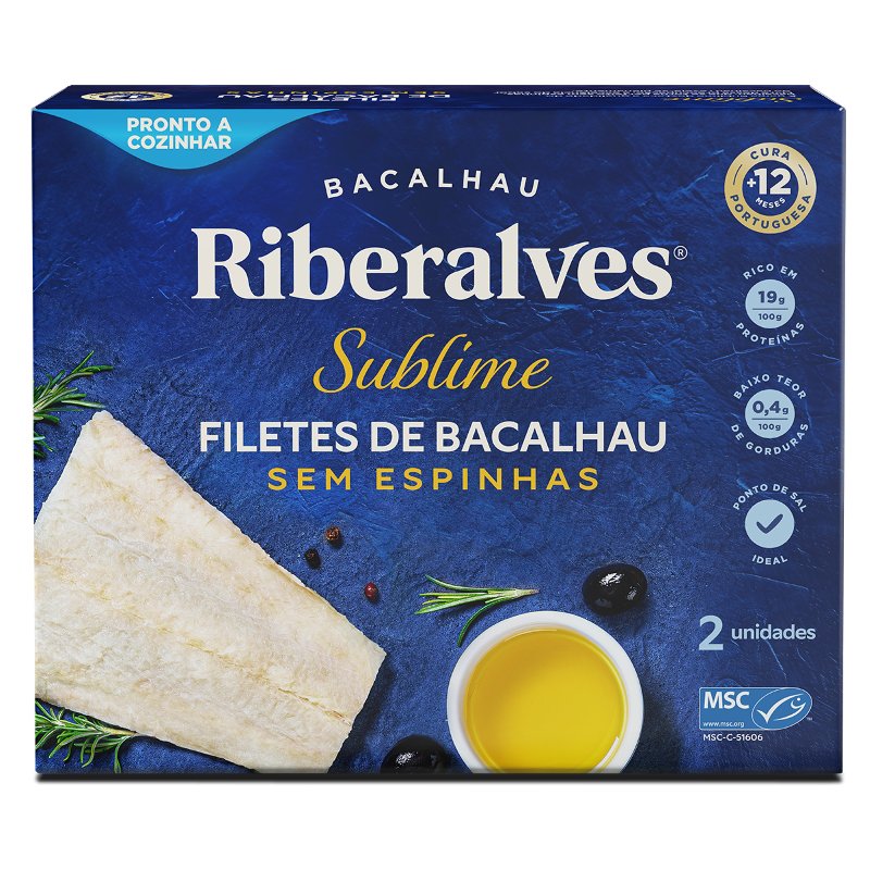 Filetes De Bacalhau Sem Espinhas Sublime 500 g