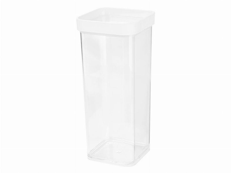 Caixa Em Plástico Quadrada Actuel Transparente / Branco 1.5 l
