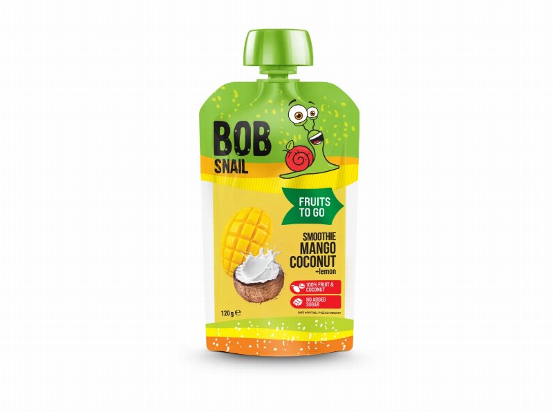 Puré De Fruta Bob Snail Manga Coco E Limão 120 g