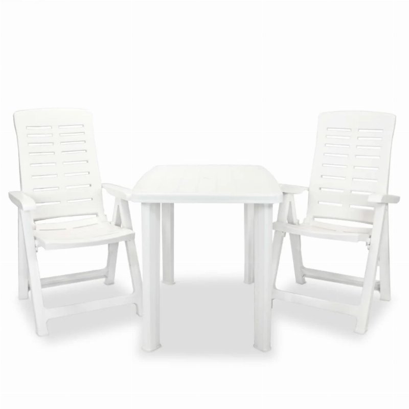 Hkh Conjunto Bistrô 3 Pcs Plástico - Branco