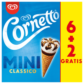 Gelado Mini Cone Clássico Cornetto 480 ml (6 Un + 2 Un Grátis)