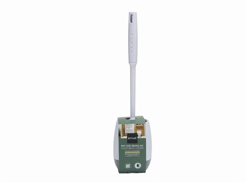 Piaçaba Com Base Actuel Plástico Branco/Cinzento 42Cm