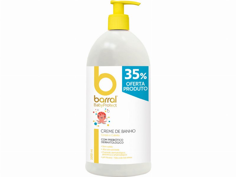 Creme Barral Banho Babyprotect 1 l 35% Desconto Incluído