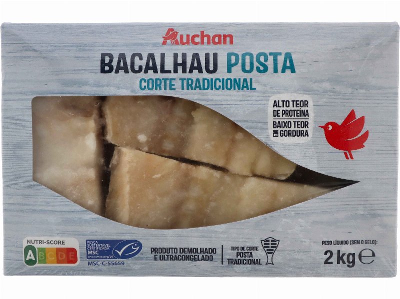 Bacalhau Demolhado Auchan Posta Tradicional Msc 2 kg