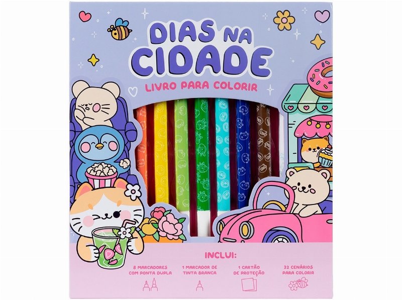 Livro Dias Na Cidade - Livro Para Colorir