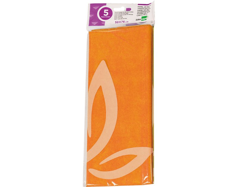 Papel Crepe Liderpapel Laranja 50X76Cm