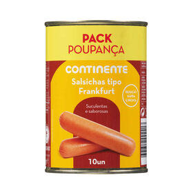 Salsichas Frankfurt Lata 10 Un Continente 380 gr (Peso Escorrido 250 gr)