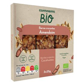 Barra Amendoim Sem Glúten Continente Bio 75 gr (3 Un)