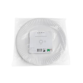 Conjunto 10 Pratos Refeição Papel Branco 23Cm Kasa