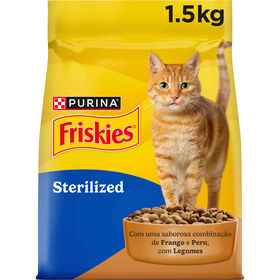 Ração Para Gato Adulto Esterilizado Peru E Legumes Purina Friskies 1,5 kg