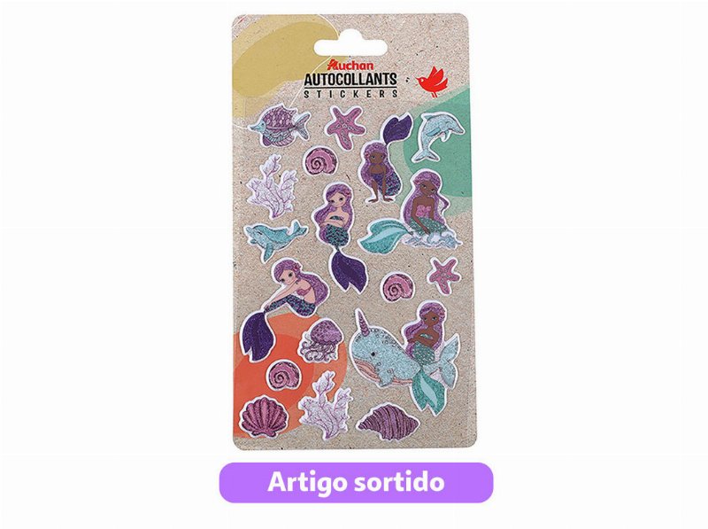 Stickers Glitter Auchan Modelos Sortidos