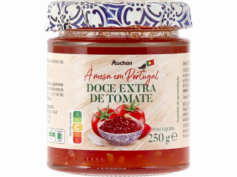 Doce Extra Auchan À Mesa Em Portugal Tomate 250 g