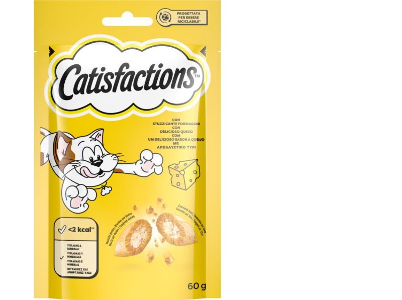 Snacks Para Gato Catisfactions Com Queijo 60 g
