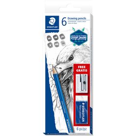 Lápis Grafite Lumograph 6B, 4B, 2B, B, Hb E 2H Staedtler 6 Un