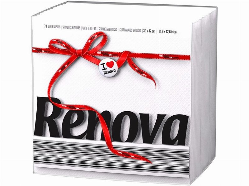 Guardanapos De Folha Simples Tipo E Renova Branco 30X32Cm 70 Unidades
