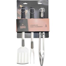 Conjunto De 3 Utensílios Premium Bbq Collection