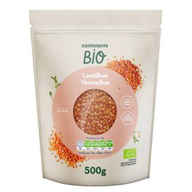 Lentilhas Encarnadas Sem Casca Continente Bio 500 gr