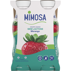 Iogurte Líquido Morango Sem Lactose Mimosa 604 gr (4 Un)