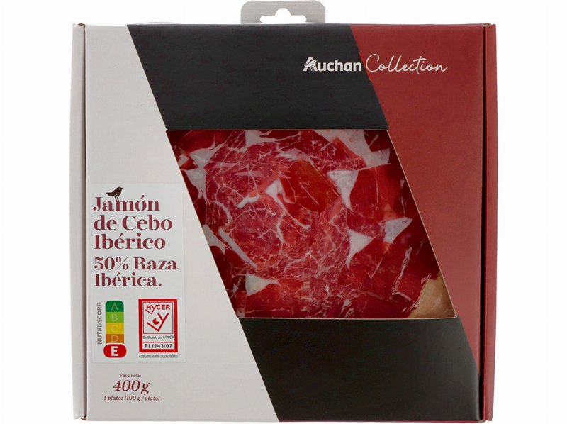 Presunto Cebo Ibérico ( 50% Raça Ibérica ) Auchan Collection Cultivamos O Bom 4X100 g