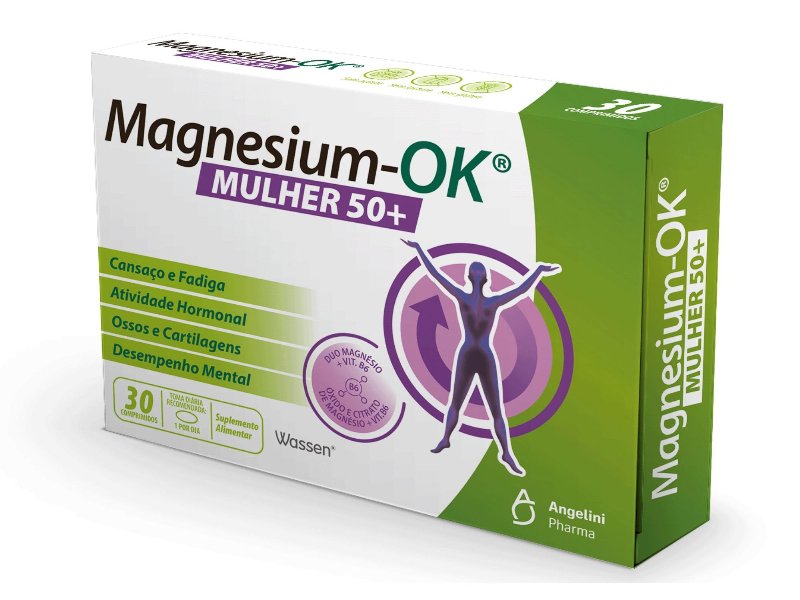 Suplemento Magnesium Ok Mulher 50+ 30Comp