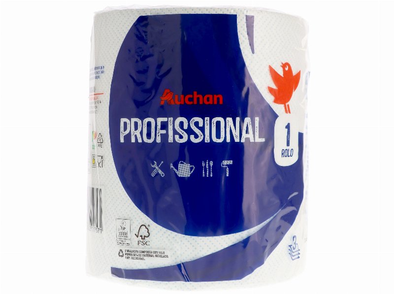 Rolo Cozinha Auchan Profissional 3 Folhas 1 Rolo