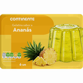 Gelatina Pronta Ananás Continente 600 gr (6 Un)