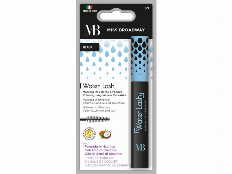 Máscara Mb Milano Olhos Water Lash Black Un