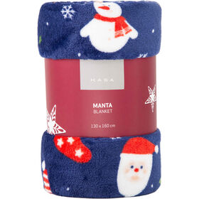 Manta Flanela 160X130Cm Natal Kasa