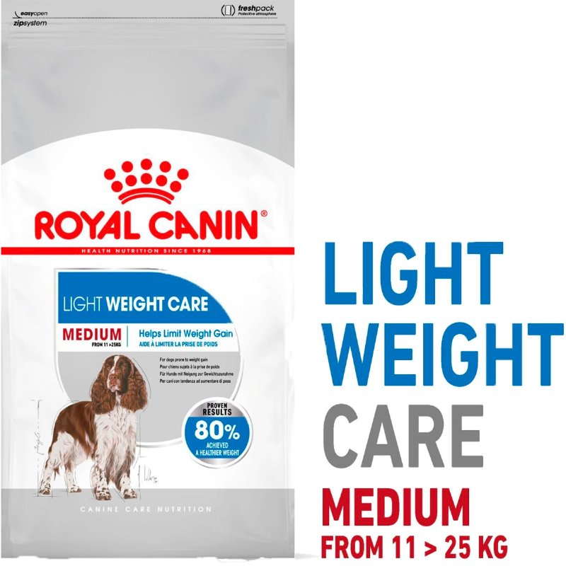 Alimento Seco Para Cão Médio Light Weight Care 12 kg
